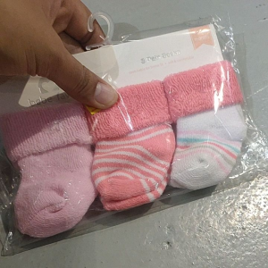 BEBE FAVOUR BABY TERRY SOCK 3 PCS BP71544