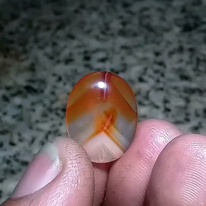 Asli Batu Akik Sulaiman Junjung Derajat Kristal Warna Orange 18cm A49