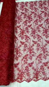 Bahan kain tulle bordir squein payet/tille bordir akar
