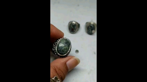 Cincin badar besi semeru natural nempel magnet / cincin batu akik natural