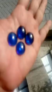 Batu Akik Lepasan Blue Cyclop Royal Blue King Safir Bulat Dimensi 18 mm Terbaik