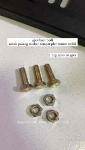 4pcs baut untuk pasang tempat plat nomor mobil