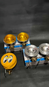 Lampu Foglamp Hologen bilet sorot moods kabut cocok untuk vespa clasik matic si rak & braket foglamp. Harga perbj 1pcs bukan sepasang. ukuran 3inch. 12-24 volt bening kuning murah grosir eceran