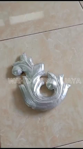 ornamen pagar besi daun lengkung 22x15 dua muka  hiasan pagar besi