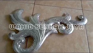 Daun klasik samping dua muka  57x34cm ornamen pagar besi hiasan pintu pagar