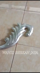 ornamen pagar daun 19x36 dua muka hiasan aksesoris pagar besi