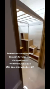 Loft bed customize for helper room singapore/utility/store room/bomb shelter