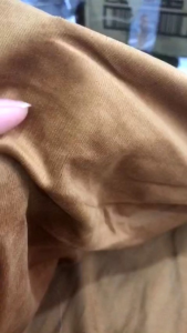 vải kaki nhung màu vàng bò co dãn _( khổ 1m5)dày mềm đứng form may đầm váy vest quần vv