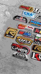 EMBLEM KNALPOT BESI ALUMUNIUM ALL SLINCER