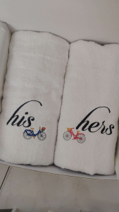 Set Couple Bath Towels Personalized Gift Abang Sayang His Hers Suami Isteri Mr Mrs The Groom The Bride