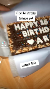 Fudgy Brownies Free Tulisan 20x10 cm