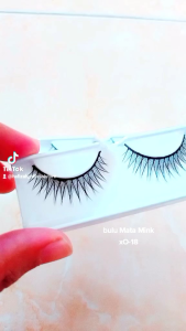 Bulu Mata Mink xO-18 Isi Satuan & 1 Pasang Gratis Cover Mika