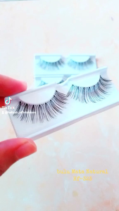 HAFIZAH bulu Mata Natural Hf-323 isi 12 Pasang Lusinan Gratis Tutup Mika Model Artisan size Panjang cocok untuk Jahit bulumata
