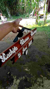 Kayu Ukir Nama Anak Custom hiasan dinding nama tgl lahir anak dari kayu