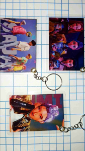 KPOP Demon Hunters Laminated Keychains approx 8 cm by 5.5cm Giveaways souvenirs 40 designs quality vibrant print in Thick Photopaper key holders