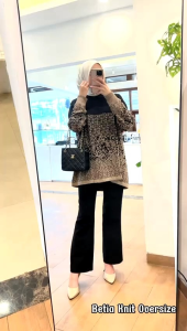 Blus Wanita Knit Batia Fit XXXL Cantik Kekinian & Terlaris Paling Dicari Bahan Knit Import LD.120cm