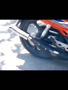 KNALPOT AHM FIZ R FORCE1 ALFA SIGMA SATRIA HIU SATRIA LUMBA FULL SIRIP FULL PRESS FINISHING DULL BLACK (BLACK DOP) & SILENCER CHROME SUARA GARING BEST SELLER