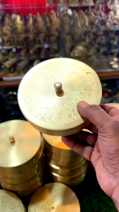 BRASS MASALA DAPPA  MINI SIZE(12.5CM)BASE