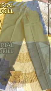 Celana Sekolah Pramuka/Coklat Panjang Seragam SMP/SMU Kain Katun Drill