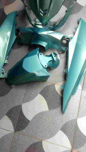 Promo!! Cover Body Full Halus Motor Honda Beat FI 2013-2015 Warna Tosca Metalik