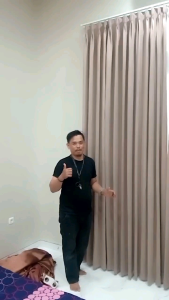 Gorden Flisket polos blackout /Gorden Pintu Gorden Jendela model cubit Gorden Pintu bahan tebal