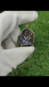 Black Calcite Leklai Hanging Pendant 黑方解力泥吊饰 100% Natural Leklai Malaysia