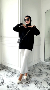 Pakaian Atasan Wanita Blouse Batwing Mauza Kancing Jumbo