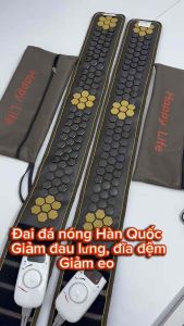 Đai đá nóng Hàn Quốc 135x15cm Giảm đau lưng thoát vị đĩa đệm giảm eo
