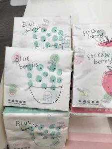 120/180pcs 3/6pack Fruit/Cactus Mini Colorful Printed Tissue Pouch Portable Handkerchief Paper