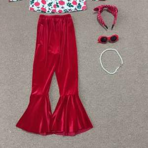 READY STOCK Cosplay Kids Children Era 60s & 70s Bell Bottom Retro |Vintage Costume Hippie Disco Costume