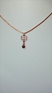 Abee Acc-1594 Korean style Kalung Rantai Wanita Motif Kepala Kucing Lonceng Emas