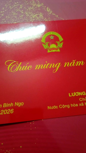 Thiệp chúc mừng năm mới của Chủ tịch Lương Cường. Thiệp xuân Bính Ngọ 2026