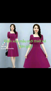 Đầm xòe mẫu mới thiết kế đơn giãn phong cách hợp thời trang
