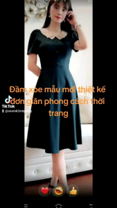 Đầm xòe mẫu mới thiết kế đơn giãn mang phong cách thời trang