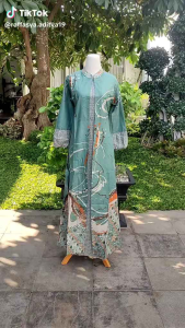 Batik Gamis Wanita Jumbo Busui Motif Abstrak Batik Saudara