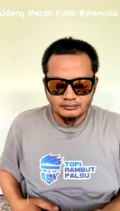 Topi Udeng Rambut Palsu Merah Putih Agustus Merdeka/Iket Sunda Bando/Blangkon Jawa/Udeng Bali