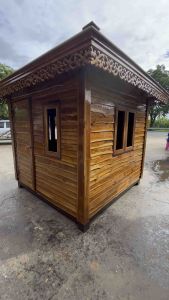 บ้านไม้สักทอง 2.2x2.2 เมตร ซูมไม้ แต่งสวน แต่งบ้าน นอนสวน ป้อมยาม ขนาด 2.2 x 2.2 เมตร
