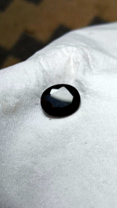 Batu akik sere hitam natural nempel kaca