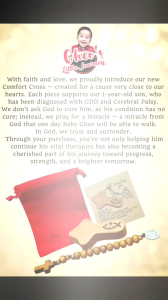 Holy wooden comfort cross FOR A CAUSE