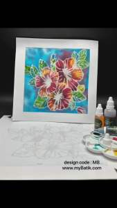 Malaysia National Day Series DIY Batik Painting kit! Ready stock. Direct from myBatik Workshop KL. Good for learning about Malaysian National Flower Wau KLCC Twins Tower and many more..