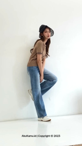 Baju Wanita Knit Rajut Lengan Pendek | Kaos Atasan Body Fit Casual Basic Daily Santai Melar Korea