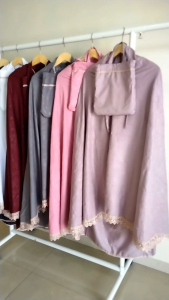 MUKENA SETELAN/POTONGAN TRAVELLING SEMISUTRA MUKENAH SET ROK DEWASA JUMBO