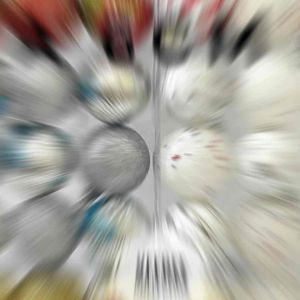 Bola Natal 6cm 9pcs AN42 AN43 Motif Salju Blewah Garis/ Hiasan Bola Natal/ Mainan Pohon Natal