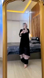 Setelan Tunik Rayon Diamond Mix Crinkle