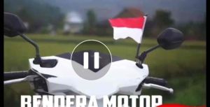 Bendera Tiang Motor Mobil Sepeda Merah Putih & Bendera Minikecil Dirgahayu RI