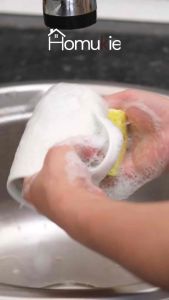HOMUKIE - Sponge Busa Cuci Piring 2 Sisi Halus & Kasar