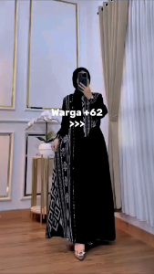 CENTRAL - RANJANI SERIES Set Couple Ethnik Tenun Baju Sarimbit Kondangan Seragam baju Lebaran Abaya Gamis Couple Suami Istri