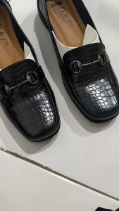 D&f A02 | Sepatu Pantofel Loafers Wanita Semi Formal Sepatu Ukuran Besar Hak 3 cm