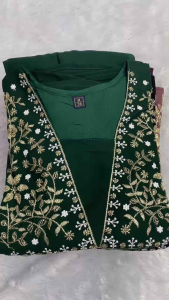 Soft Georgette Ready to wear gown with embroidery and hand work Single Piece Gown for women
