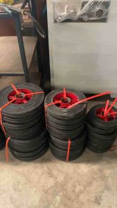 รถเข็นล้อยางตันขนาด 6 นิ้ว 8 นิ้ว 12 นิ้ว